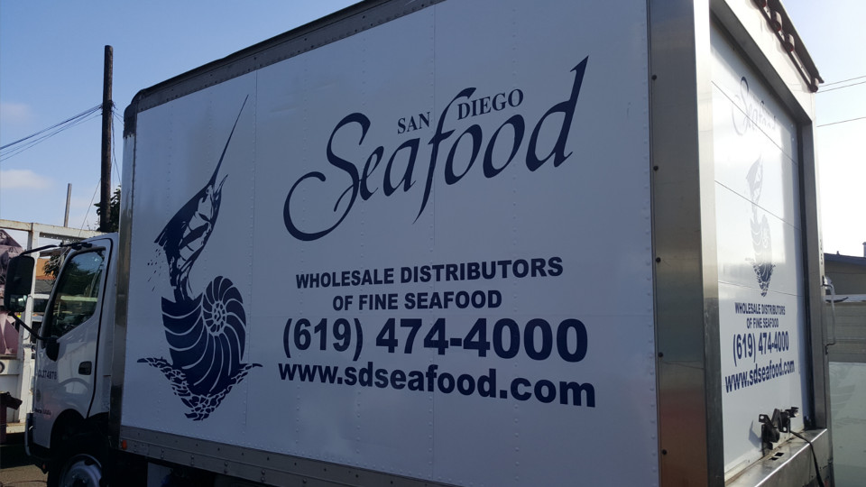 San Diego Seafood Box Truck Wrap