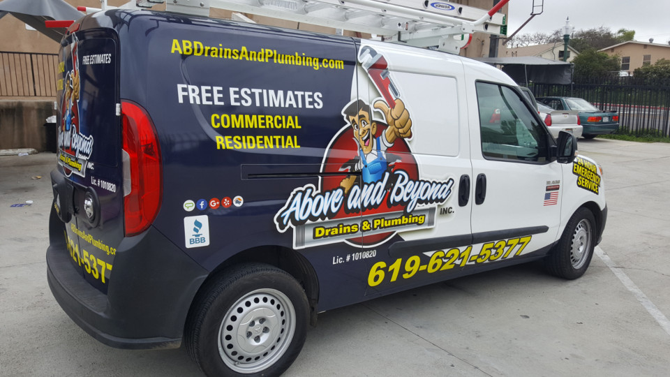 Above and Beyond Nissan NV Advertising Wrap